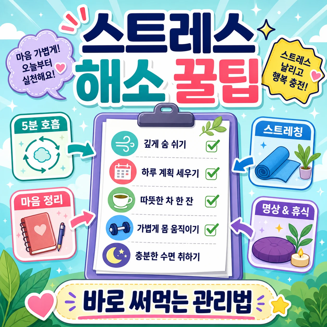 스트레스 해소법: 바로 써먹는 스트레스 관리 팁 썸네일