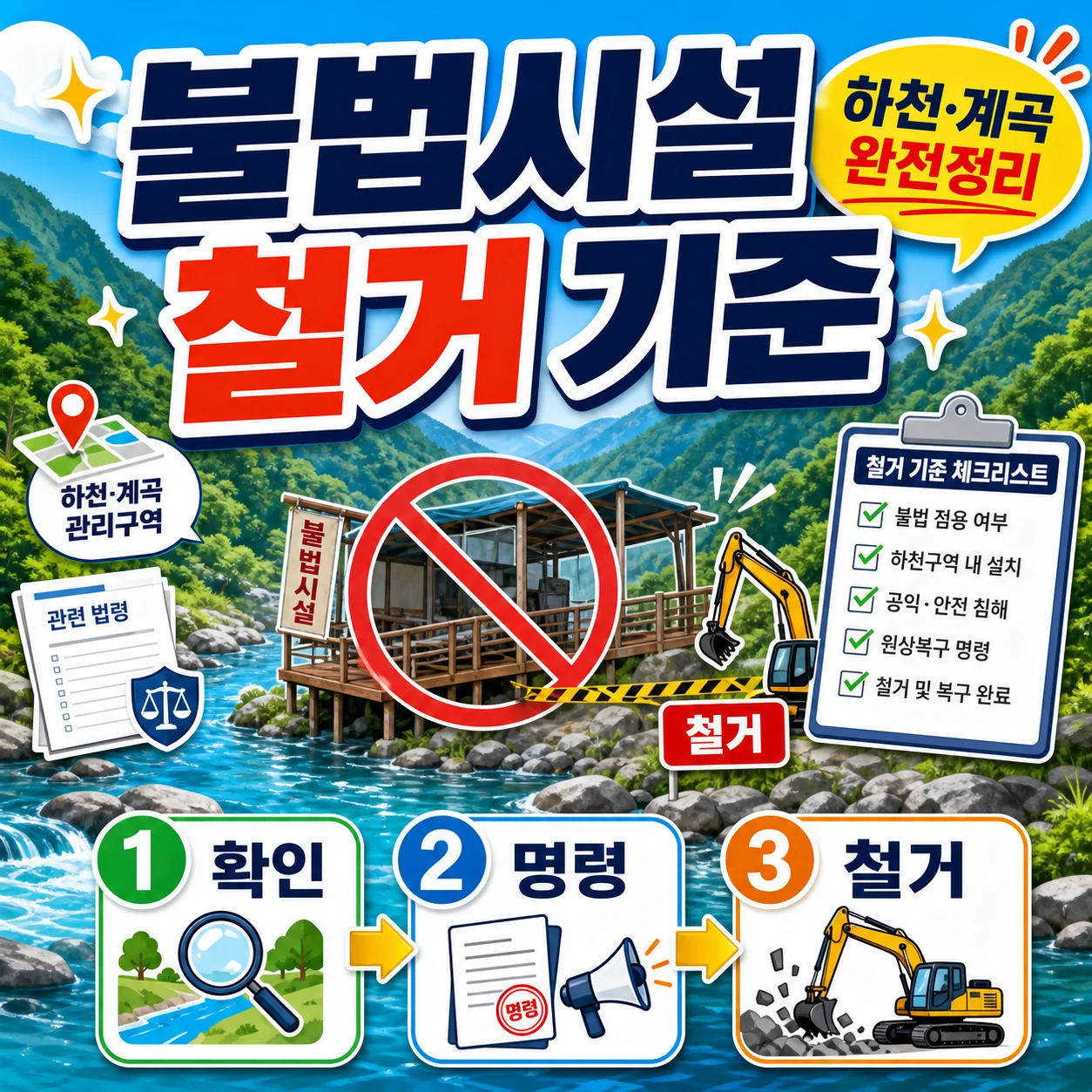 하천 계곡 불법시설 철거 기준 썸네일