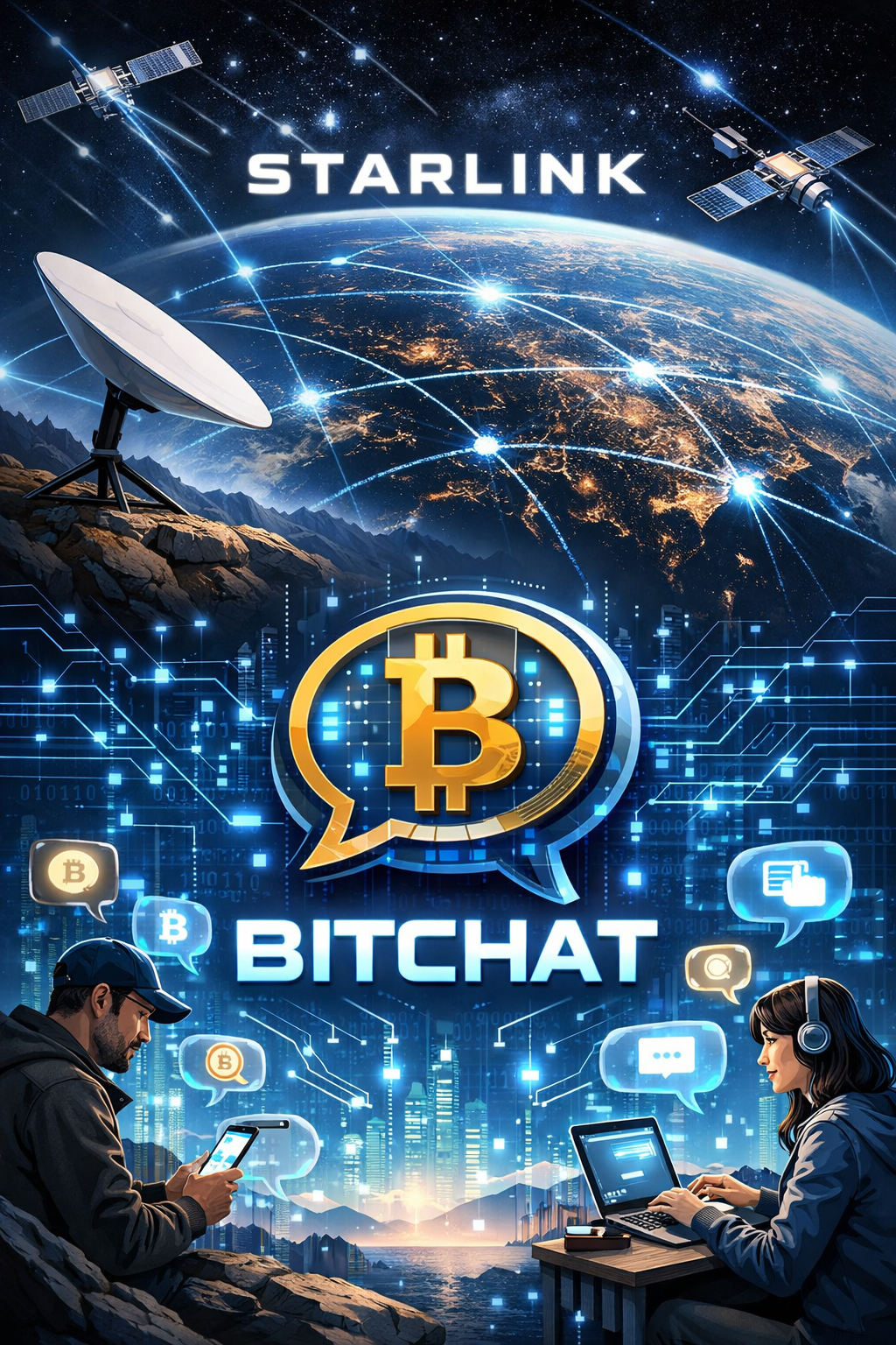 스타링크와 비트코인 채팅