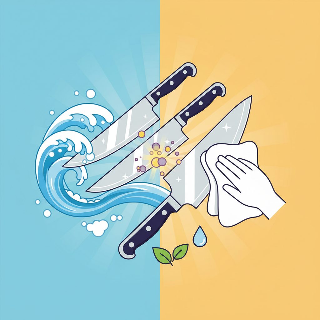 매일 쓰는 주방 칼의 세균을 없애는 올바른 세척과 소독법