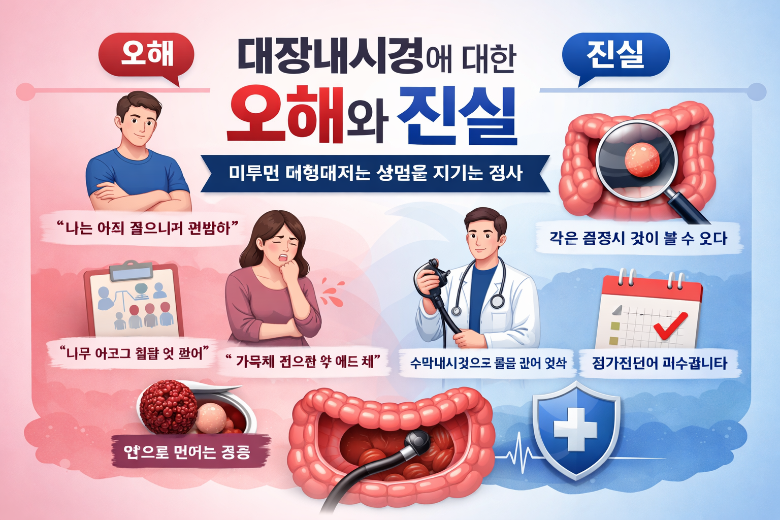 Infografis Mitos dan Fakta Kolonoskopi