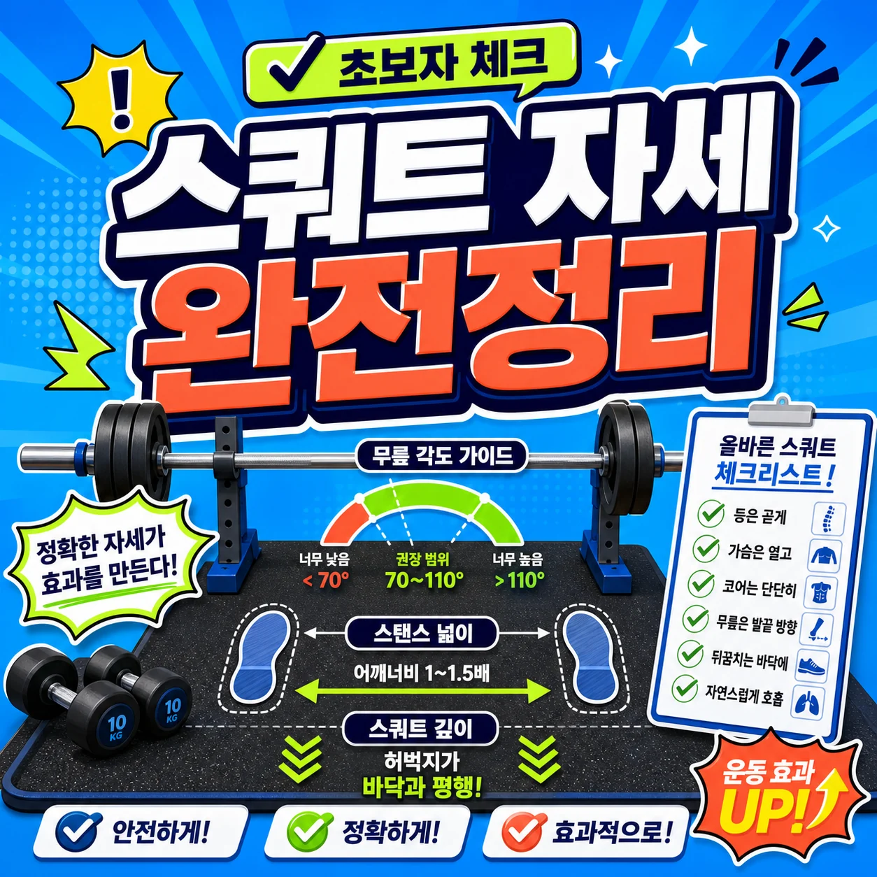 올바른 스쿼트 자세 초보자도 쉽게 정리 썸네일