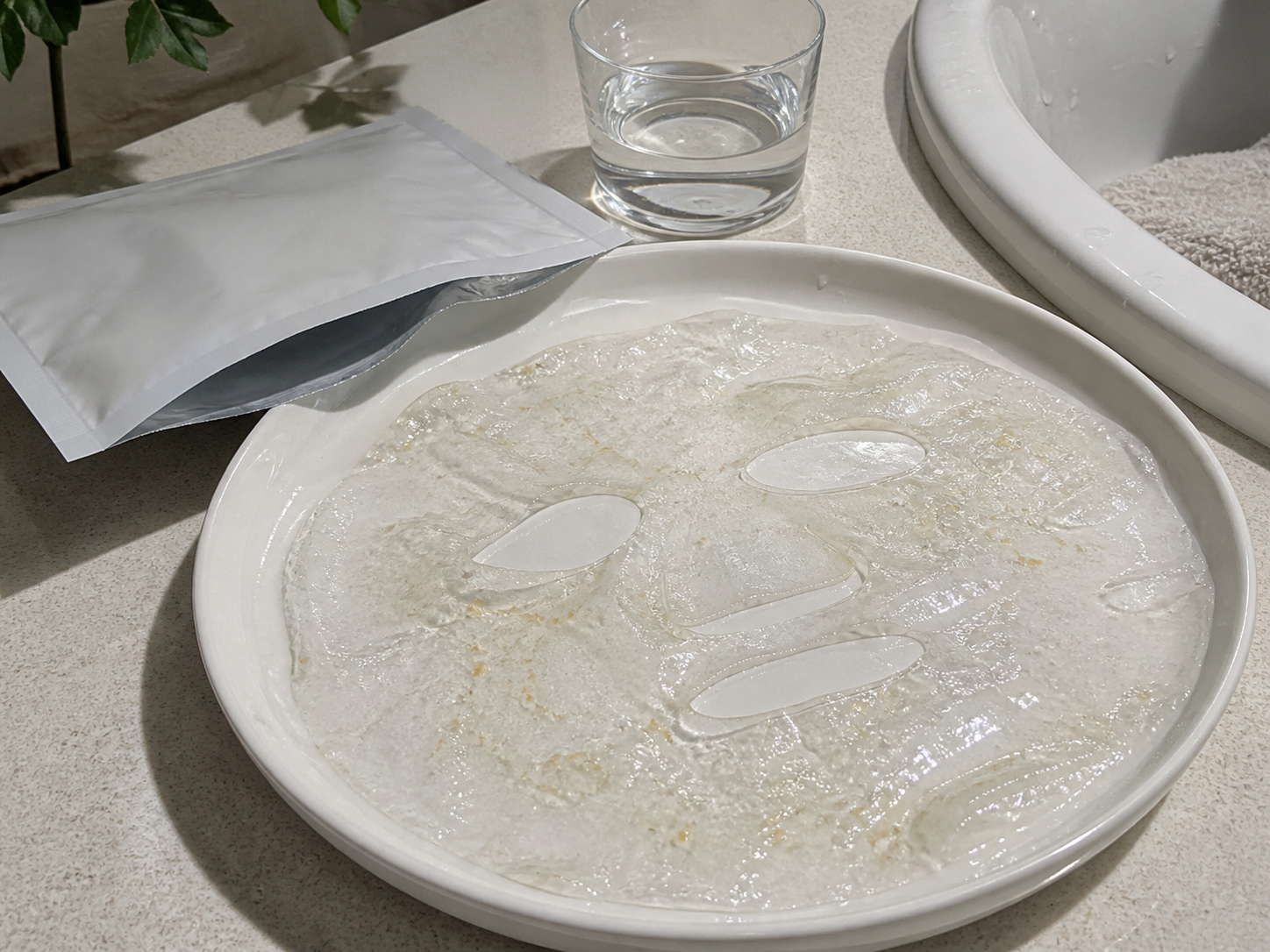 리더스 바이오셀 포어 제로 마스크와 약 60분 부착 시간 및 주요 성분을 소개하는 이미지