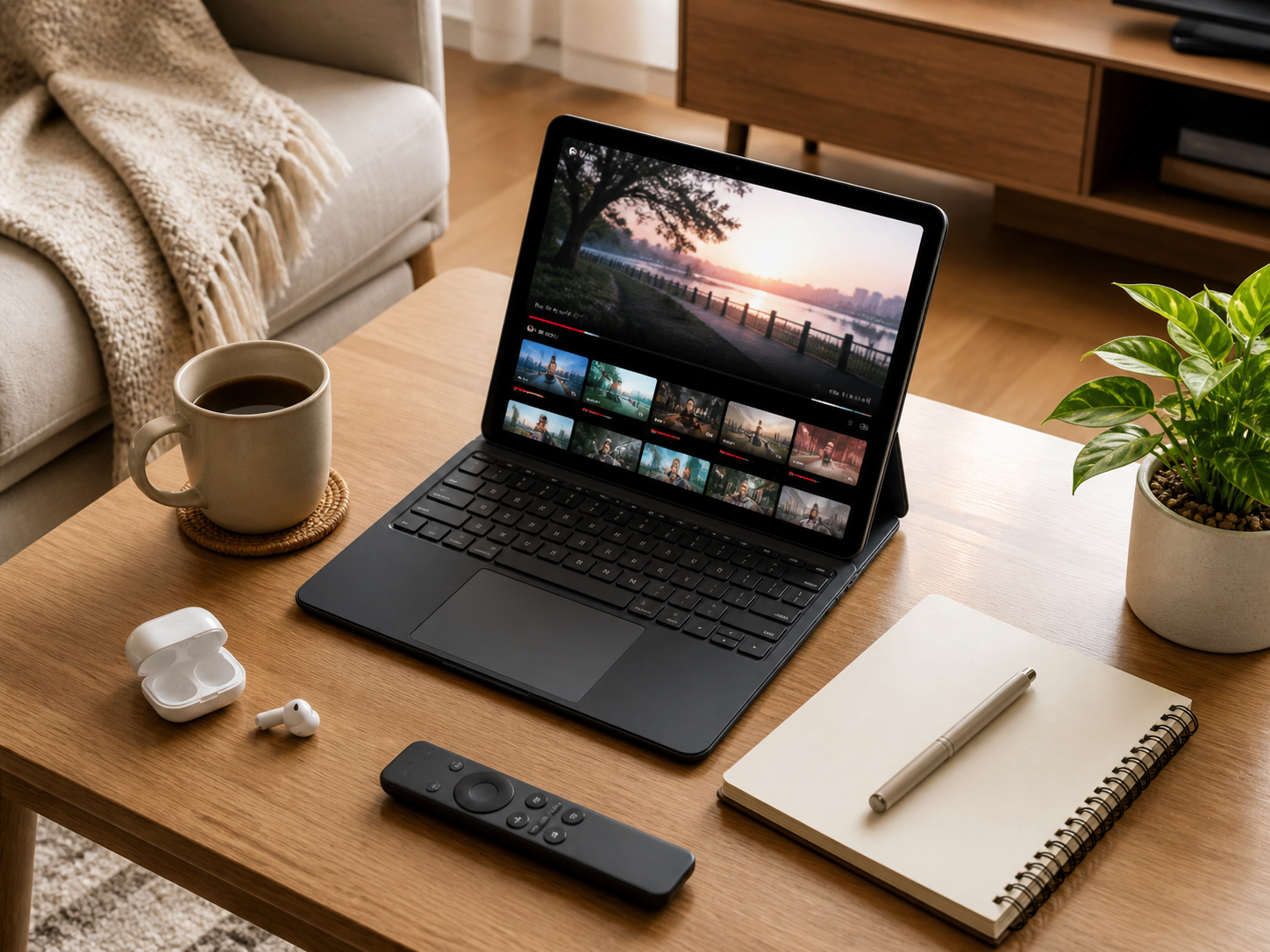 剧情跌宕起伏,完结后在 Netflix 排行榜上名列前十,屏幕上显示着观众们正在疯狂追看自己想看的剧集。