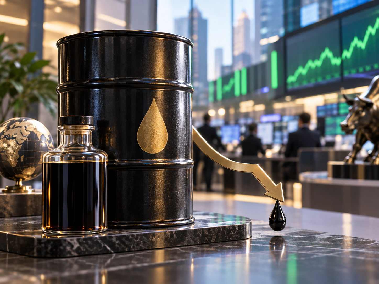 Brent crude and WTI futures prices fell due to expectations of easing tensions in the Middle East and profit-taking.