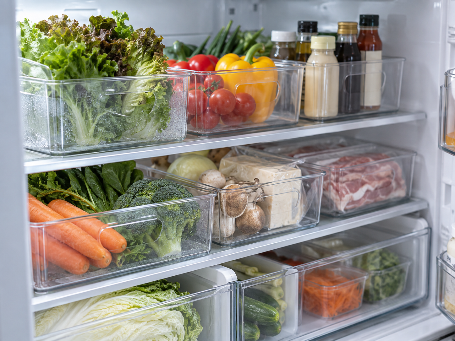 How refrigerator trays, accessory cases, and shoe polish are used in different living spaces