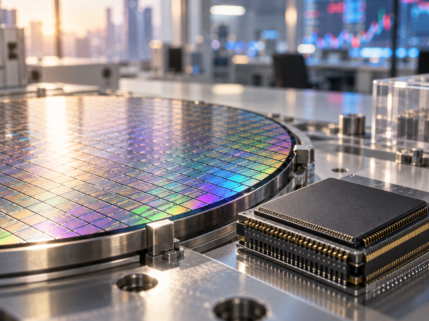 Graphic of the semiconductor market experiencing increased volatility due to interest rate hikes, international oil prices, and the Quadruple Witching Day expiration