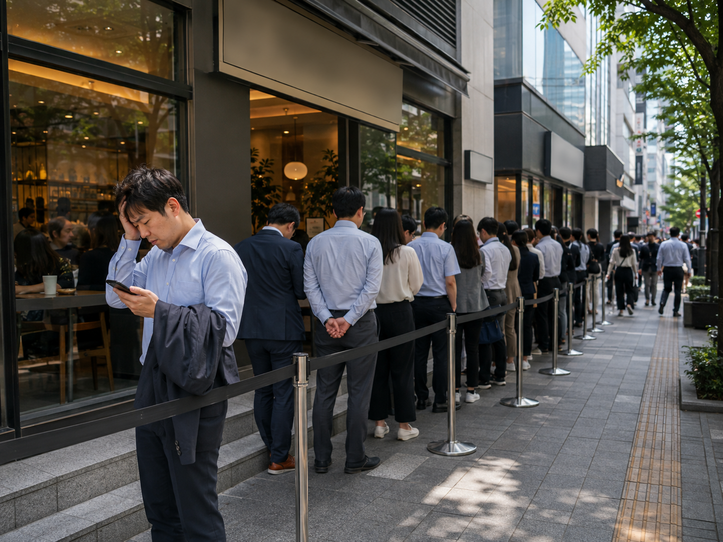 I moved from Pagoda Tower past the Kuchara pop-up store and Shake Shack to the front of the store, but even at 12:40, the queue stretched all the way to the vicinity of SPAO.