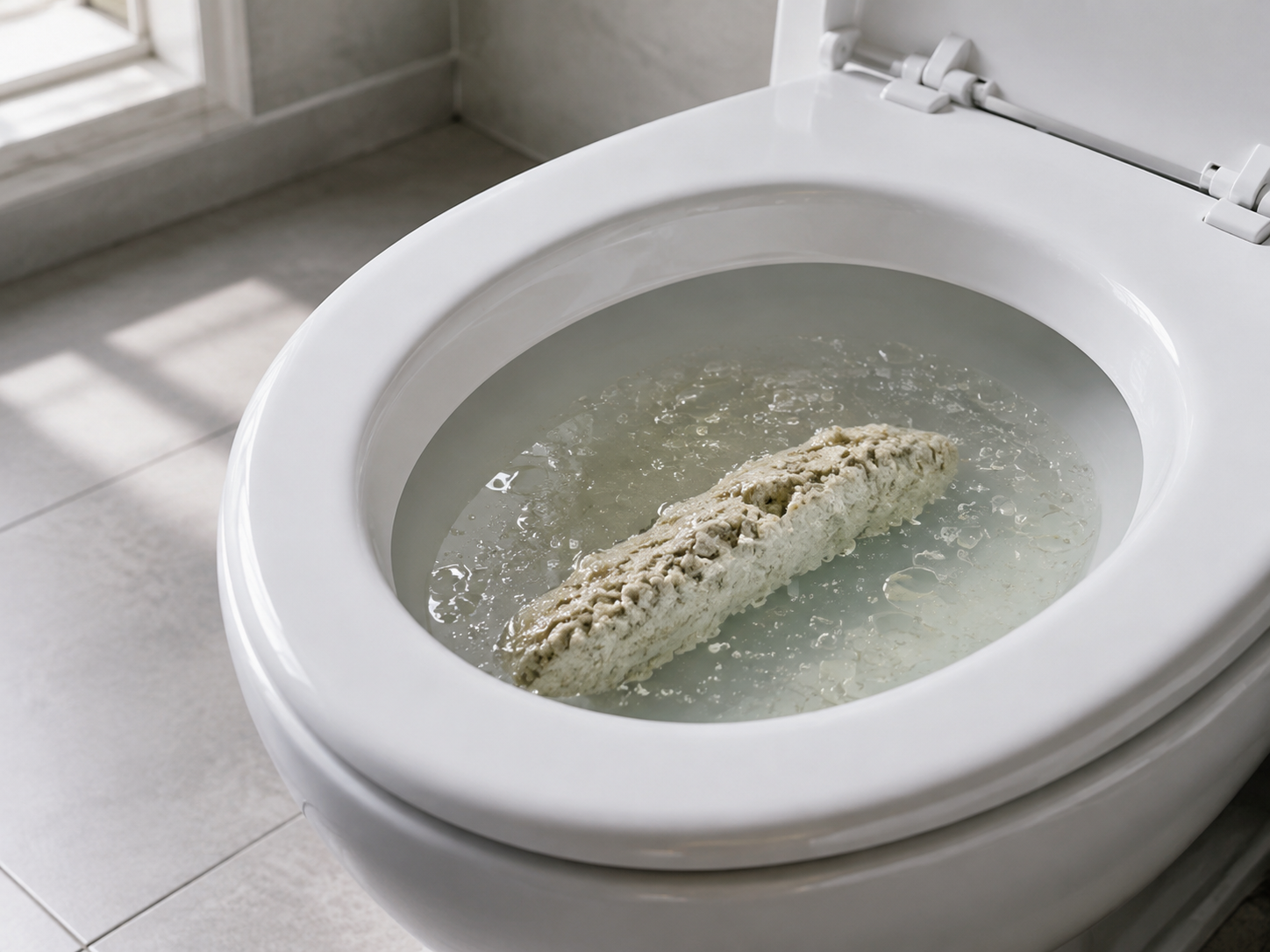Stool changes related to pancreatic dysfunction that become pale grayish-white and are accompanied by an oily film and a foul odor.