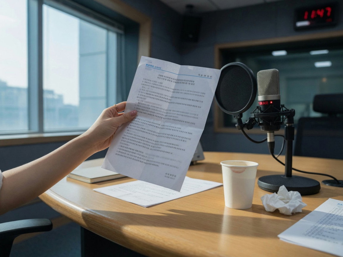 A flowchart summarizing Lee Soo-young’s radio hiatus in chronological order, from her son’s leukemia diagnosis to the website announcement.