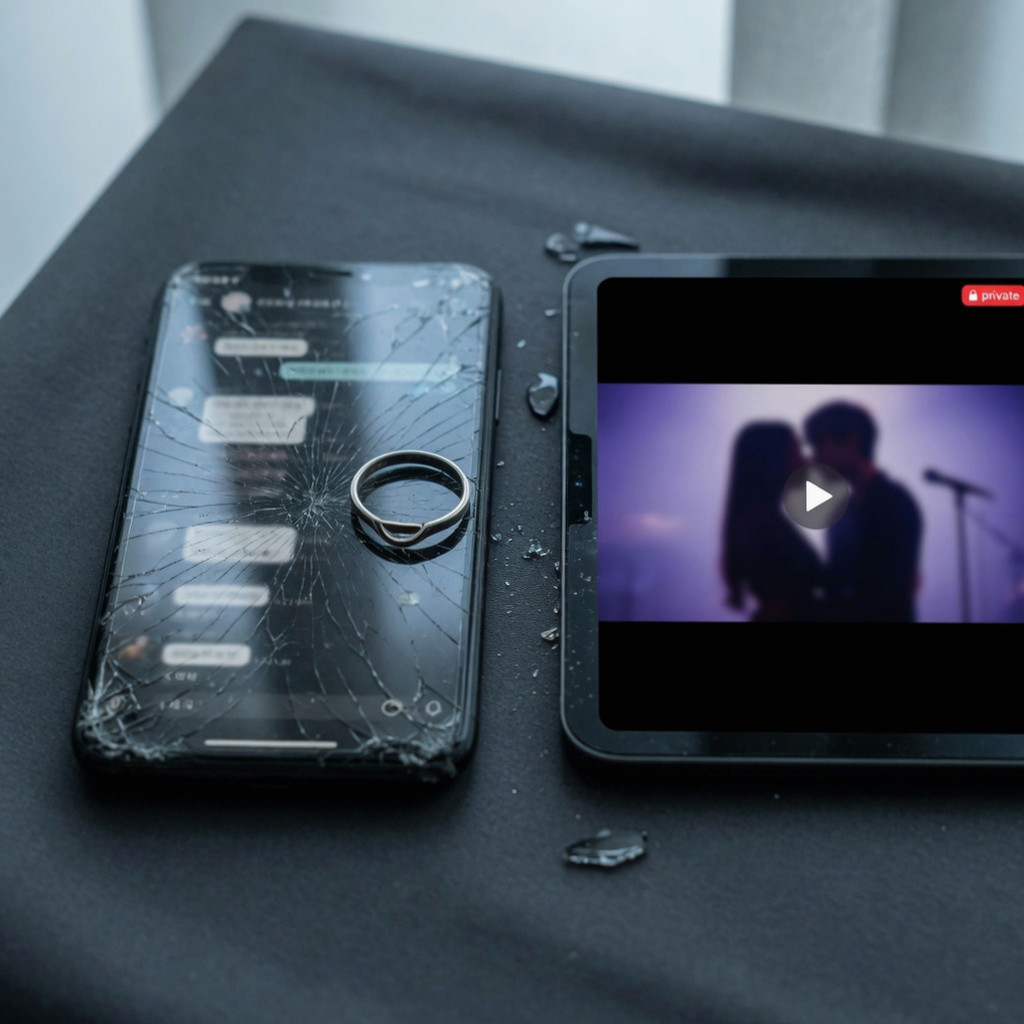 Representative image showing the progress of the Nitmol Cash dating violence controversy and the measure to make the Padernus video private.