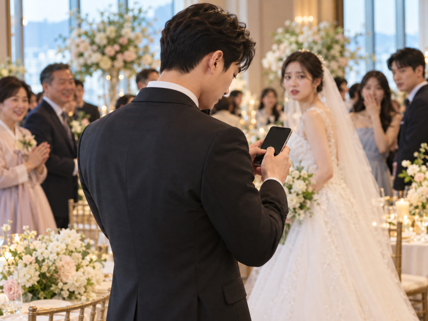 양홍원의 결혼 소감 문구를 둘러싼 누리꾼들의 찬반 댓글 반응 화면