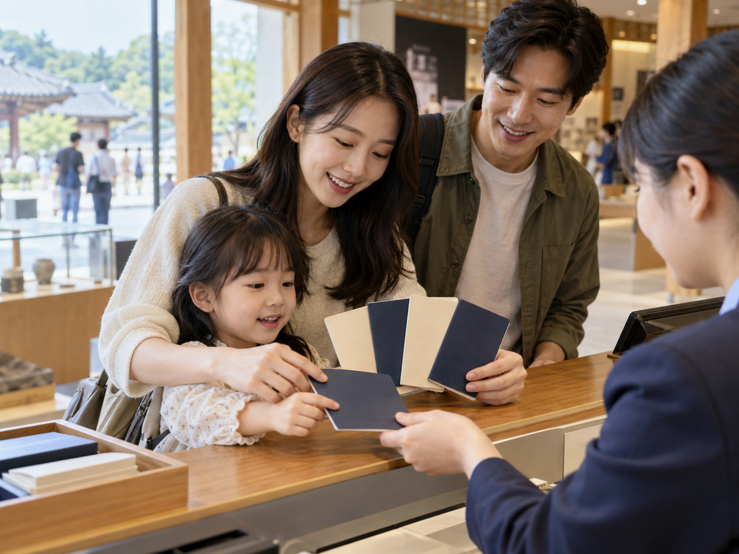 가족 대표자 1명이 최대 4권까지 신청 가능한 가족 단위 신청 안내 이미지