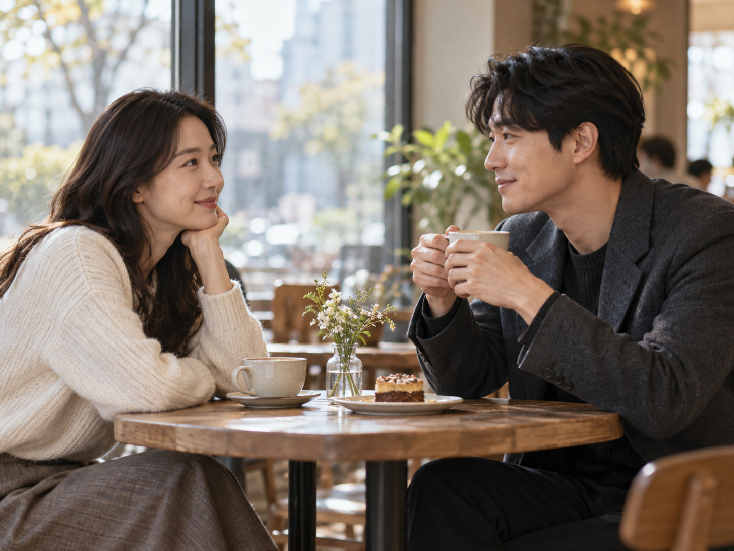 황정음과 김용준이 각자 다른 길을 걸으며 추억을 떠올리는 모습