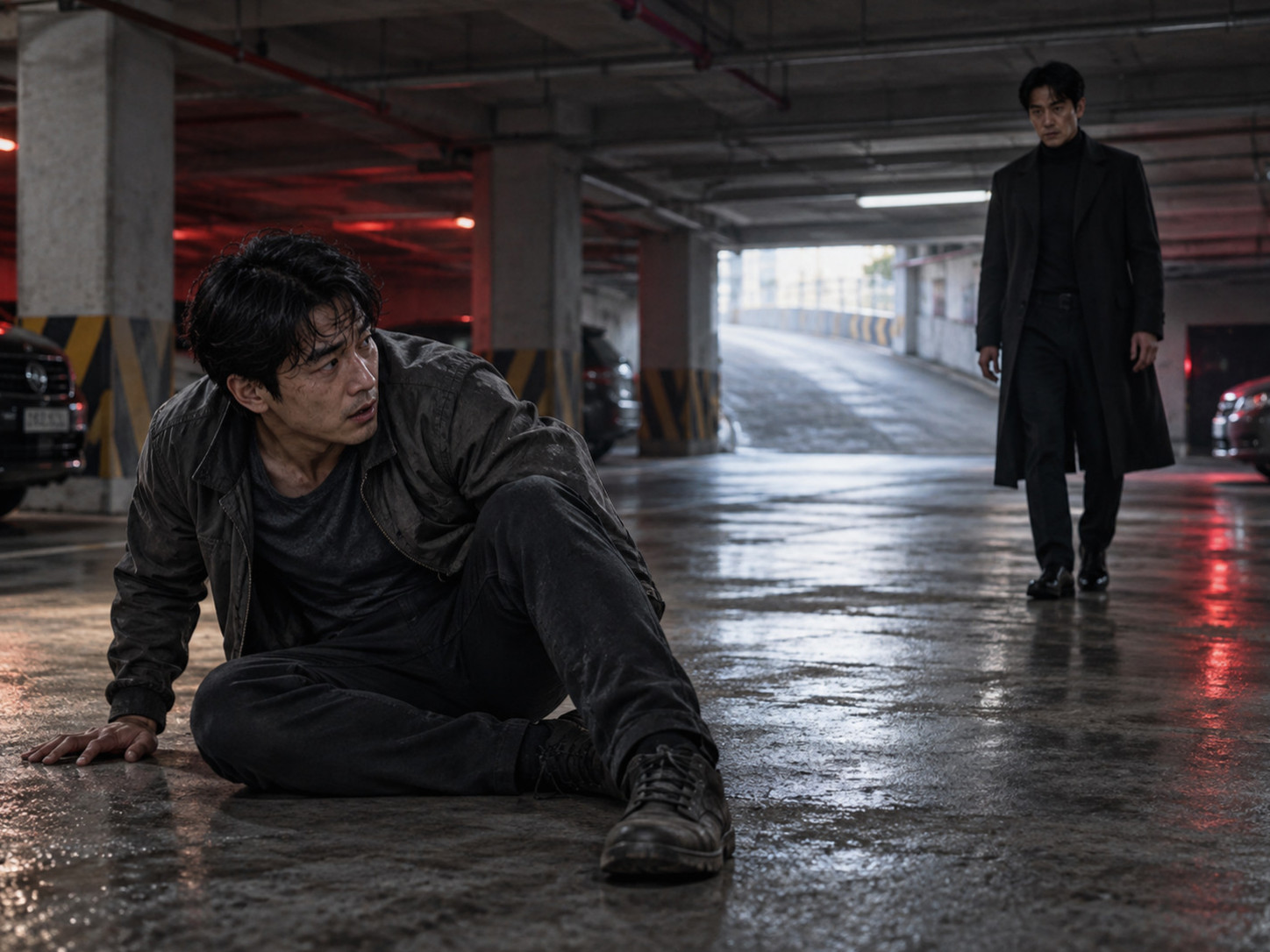Plot scene from *Resurrection Man: The Red*, featuring the story of Seok-hwan, who is resurrected 72 hours after death.
